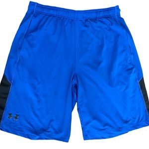 Under Armour Men’s Blue and Black Athletic Shorts Size Large